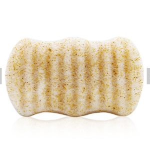 Big size baby bath wave shape natural best quality konjac sponge 