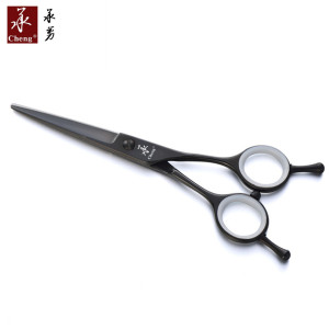 H-550BK black barber scissors titanium hair cutting titanium hair shears 