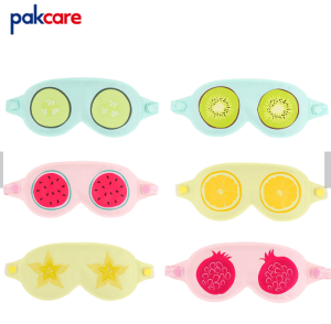 Custom polyester eye patch with fruit pattern cold gel ice eye mask for girls gift