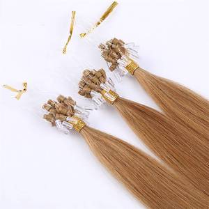 High quality natrual smooth cuticle aligned micro links hair extensions 