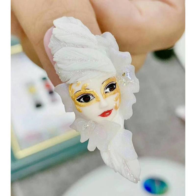 Queen Shining No Wipe No Top 4D Nail Art Carving Flower Nail Art Gel Polish  8 buyers