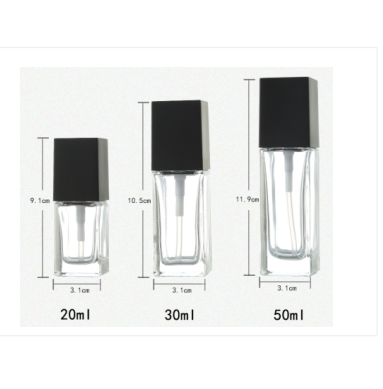 20ml 30ml 40ml Clear Frosted Glass Lotion Pump bottle 
