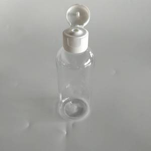 Hot sale 100ml PET cosmetic packaging shampoo bottle with flip top cap