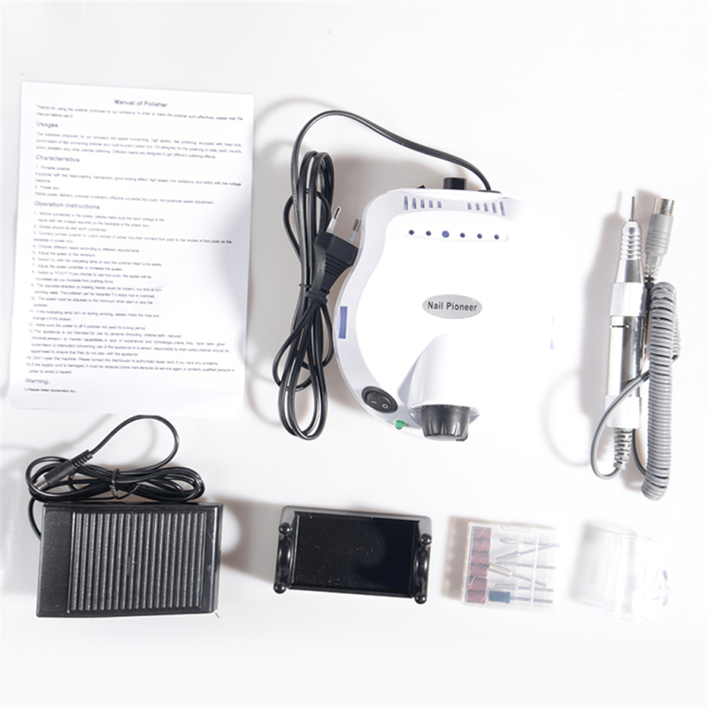 Hot Selling 35K RPM Electric Manicure Pedicure Nail File Drill Micromotor Machine Strong 204 