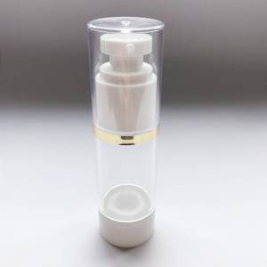 50ml AS Cosmetic Airless Bottle Airless Oval Shaped Pump Bottleperfume Bottle