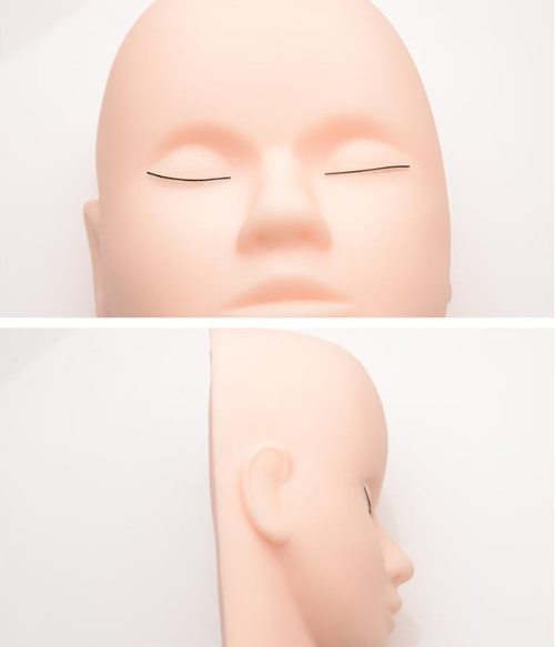 Wholesale Silicone Eyelash Extension Training Mannequin Head Flat Model Practice Training Head 