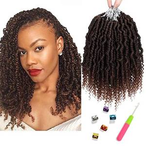 Passion Spring Twists Curly Synthetic Crotchet Hair Extensions Ombre Crochet Braids Kinky Curly 14in Twist Braiding Hair Bulk 