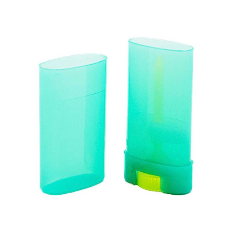Oval Lip Balm Tubes Deodorant Containers Clear White Lip