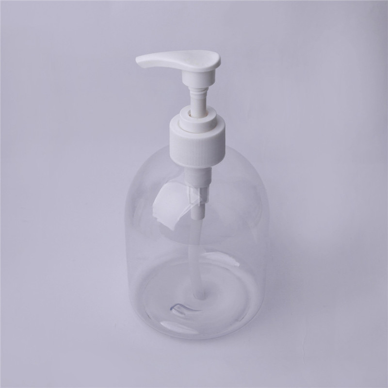 clear plastic bottle 300/500 ml with lotion pump