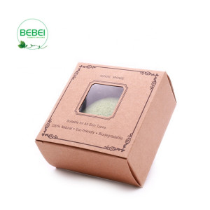 Konjac sponge with customized Kraft paper box and logo printed