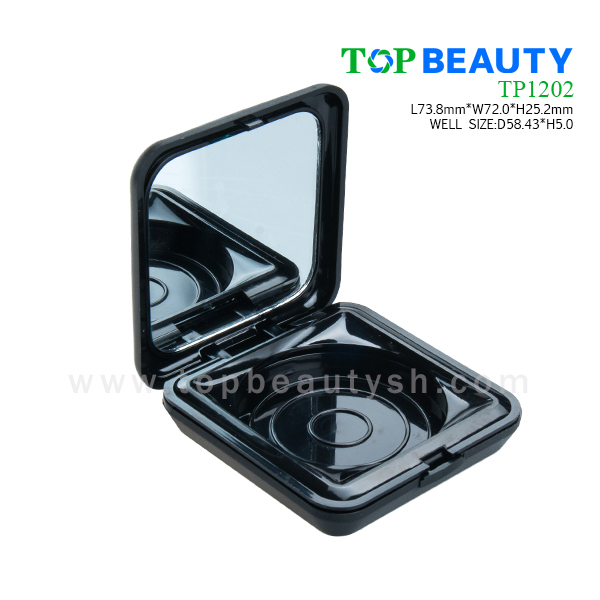 Square single well powder compact container (TP1202)