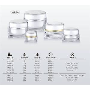 Custom empty 5g 10g 15g 20g 25g 30g 50g 100g frosted skin care cream jar cosmetic jar container