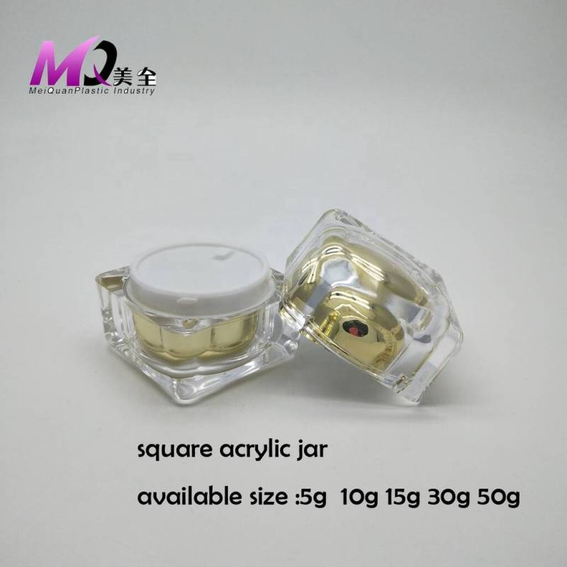 SQUARE CRYSTAL Container 5g eye cream jar PMMA jar 