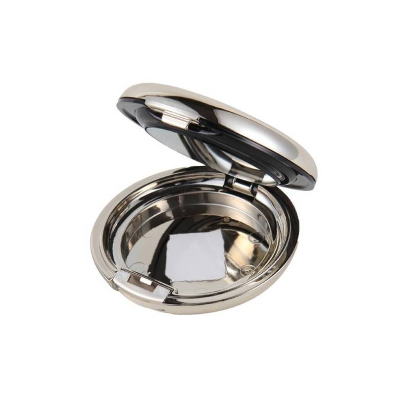 metallized ABS material cosmetic empty compact powder plastic case