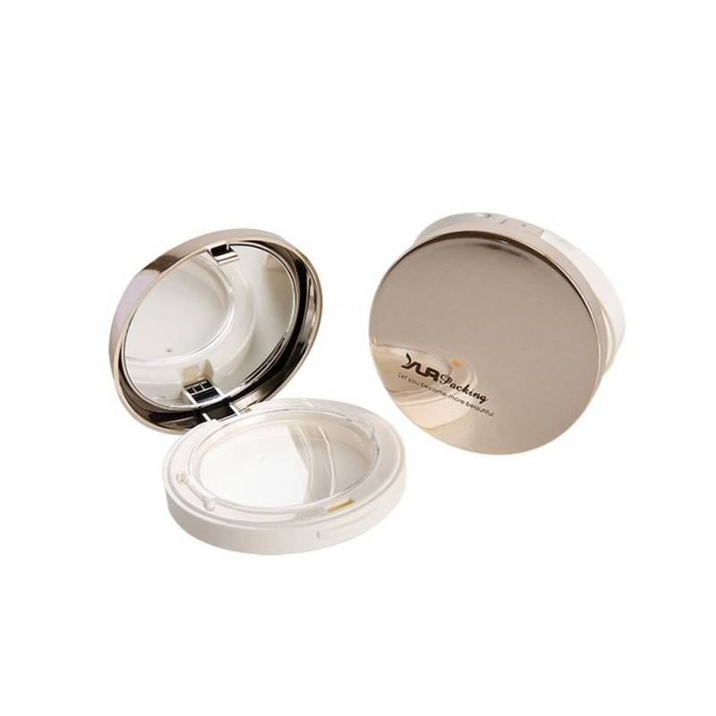 Mettalized GOLD compact powder case with mirror cosmetic packaging