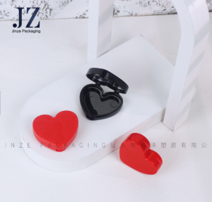 jinze mini cute heart shape eyeshadow palette packaging highlighter container with mirror