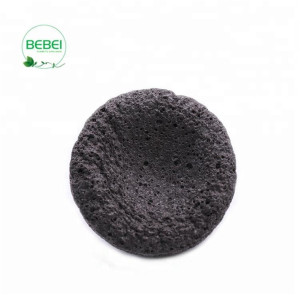 WHOLESALE bamboo charcoal half-ball shape oven-drying konnyaku sponge which is made in china