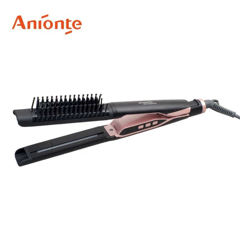 2 in1 hair straightener with Straightening plates and hair Curler