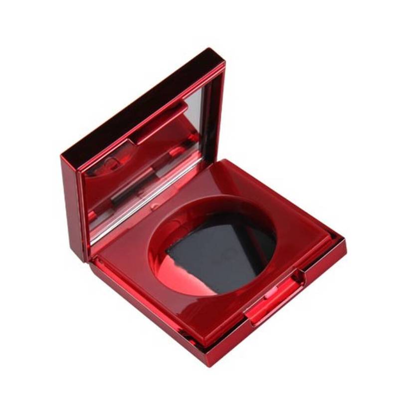 empty round plastic blush compact powder case 