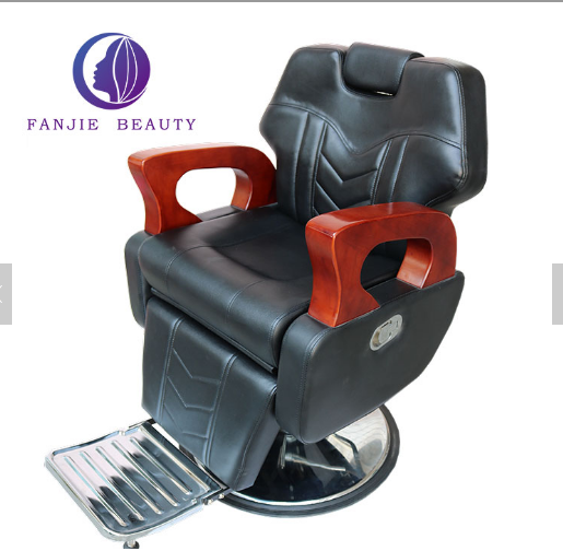 Hydraulic beauty chair luxury portable hair salon chairs with headrest vintage black beauty barber chair 