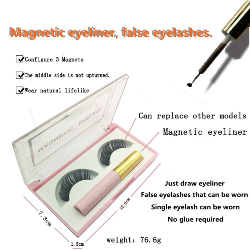 Saturn Series 1 Pairs mink Magnetic Eyeliner Eyelash set