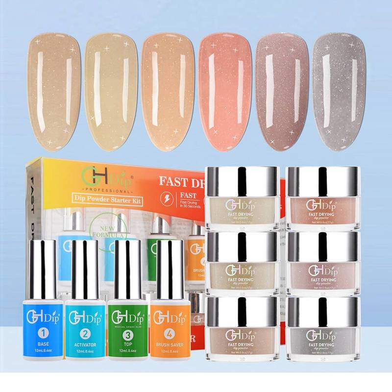 Color Acrylic nail Dipping Powder and Glue Starter Kit Wholesale Price 