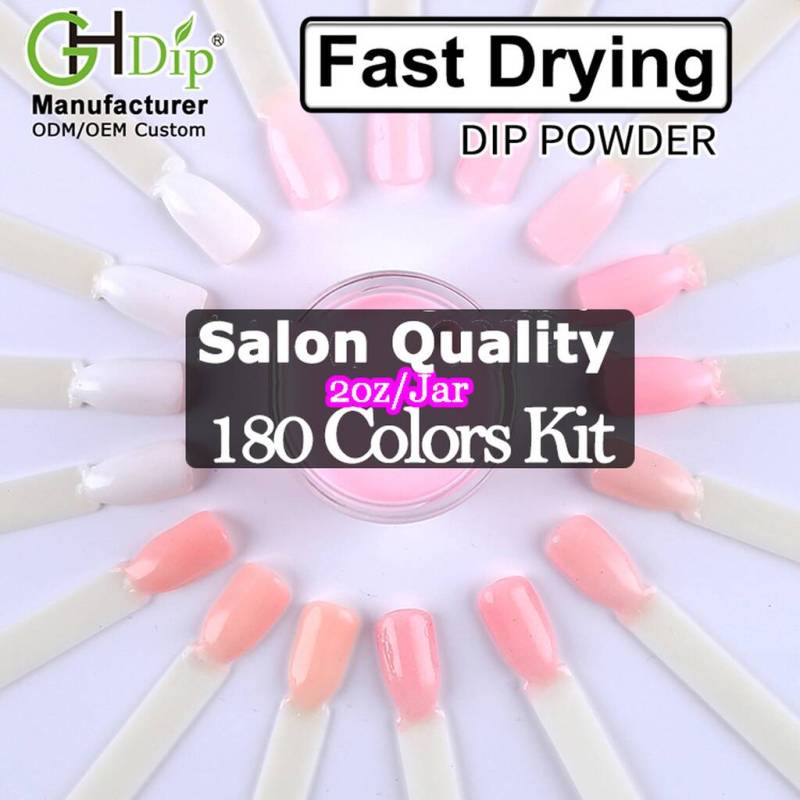 Salon Quality 180 Colors Fast Drying Dip Powder Nail Master Kit 