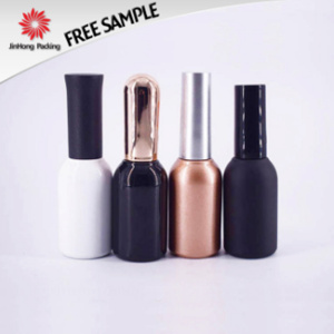 Chinese factory 15ML square spray nail polish large bottle with silk printing hot stamping logo nail cap 