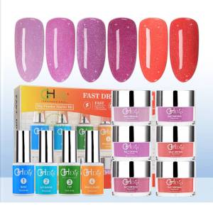Starry Sky Purple Color Fast Drying Dipping Powder Nail Starter Kit Wholesale in Stock 