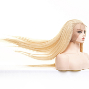 Factory Wholesale Price 613# Blonde Colored Human Hair Lace Front Wig for All Women 