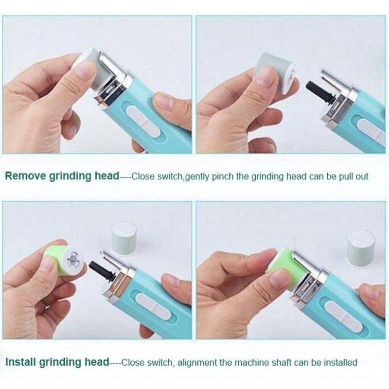 Portable Mini Electric Nail Polish Removal Clip Tool Set 