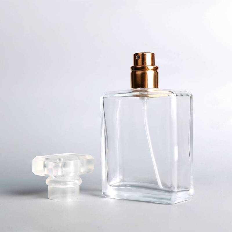 DEVI Classical Empty Rectangle 7.5ml 20ml 30ml 50ml Clear Glass Perfume Bottle
