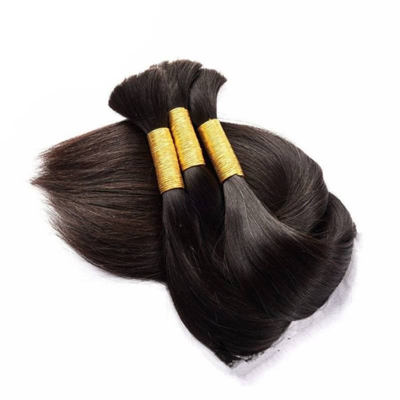 10 A grade virgin remy indian Hair Bundles remy Hair Bulk For braid extension 