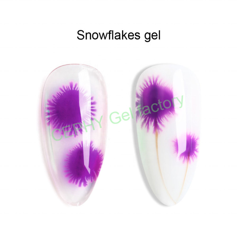 Blossom snowflakes UV gel 