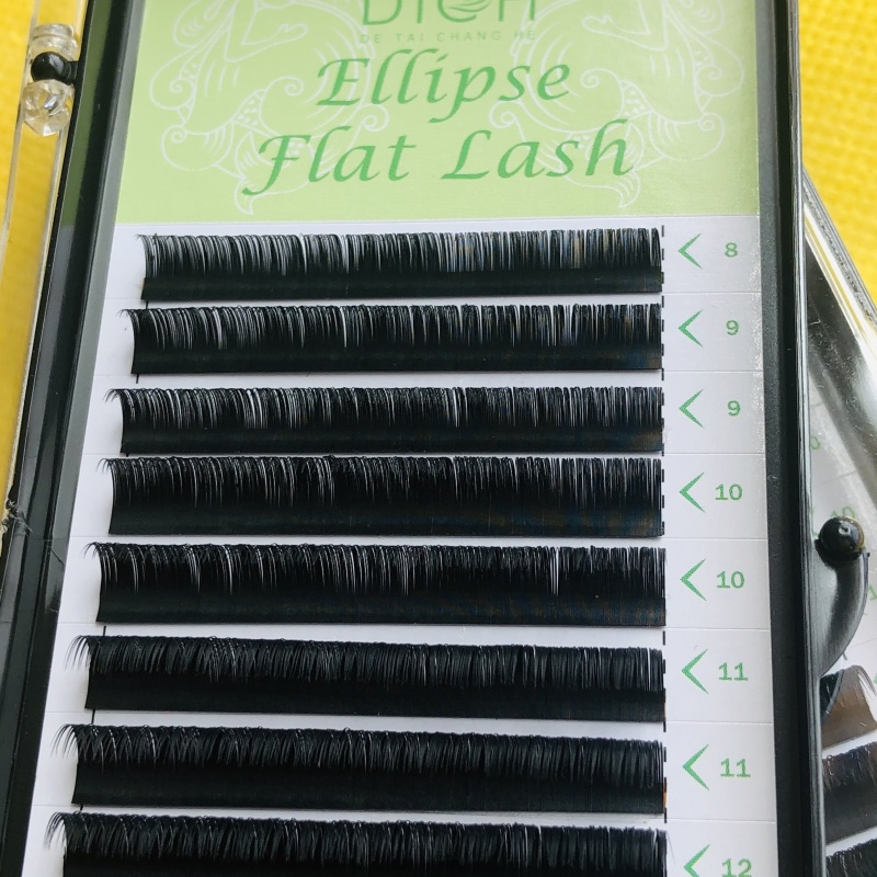 Factory Supply Ellipse Flat Eyelash Extension With Customer Logo