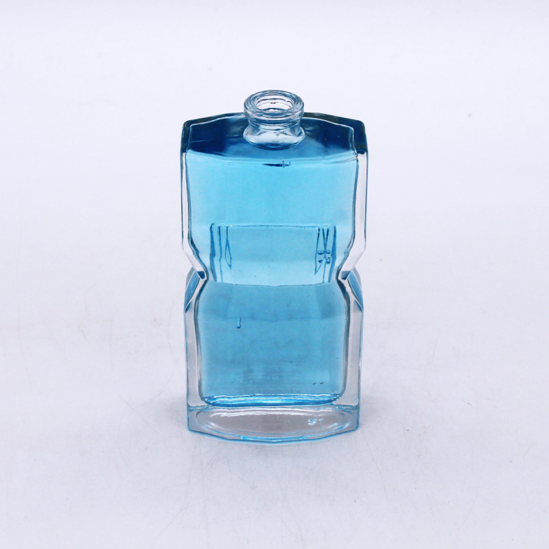 supplier design 50ml empty clear cosmetic packaging fancy glass perfume bottle with cap