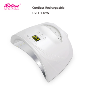 48w Cordless Rechargeable uv led nail lamp 