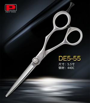 Professional 440C Steel Hair Scissors DE5-55