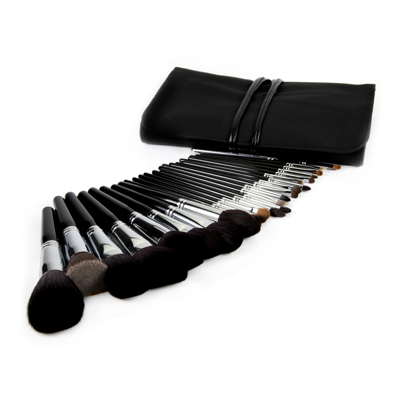 OEM Professional 25PCS Cosmetic Makeup Brushes Set with New Fashion Brush Roll