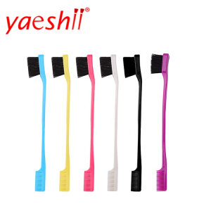 Yaeshii 1pc Beauty Double Sided Edge Control Hair Comb Hair Styling Hair Brush Dual use Makeup Brush Makeup Tools