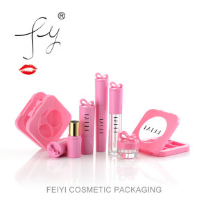 Adorable bow-knot make-up packaging container for cosmetics