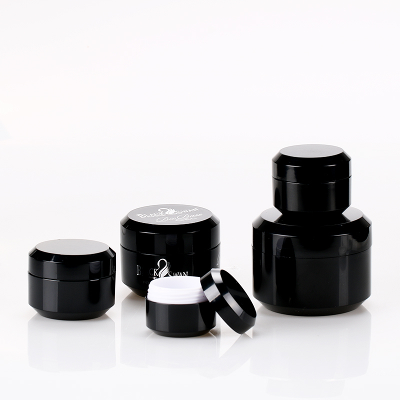 5ML 10ML 15ML 30ML 50ML black custom nail polish plastic jar plastic cosmetic nail polish jar