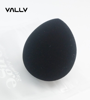Black beauy sponges with velvet fur makeup puff for cosmetic powders and foundation