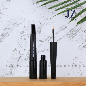 jinze ready to ship 6ml shiny black with matte black eyeliner tube mascara gel container