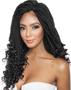 Hot sale Tail Curly Braided Lace Front Wig