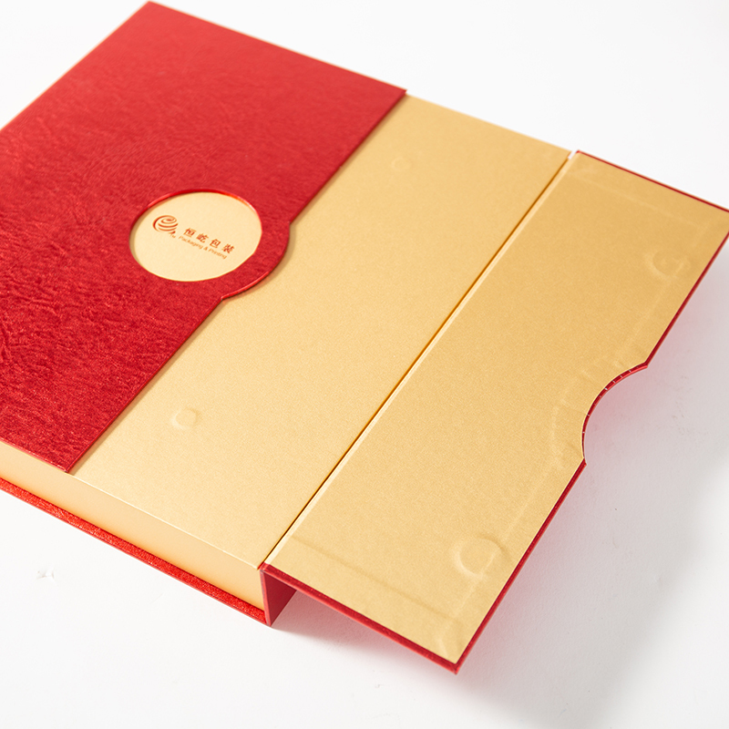 Color Packaging Box Custom Red puffed paper gift box Hardcover High-end Creative 