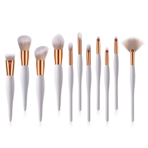 11pcs White Make Up Brush Set Makeup With Nylon Hair Rose Gold Makeup Brush Sets Private Label Brochas De Maquillaje
