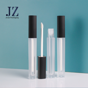ready to ship matte black square empty lip gloss tube packaging lipgloss container 4.5ml 