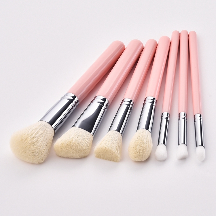 Free Sample Professional Best Quality Brush Make Up 7pcs Pink Private Label Makeup Brush Set Custom Logo With Bag/makeup sets