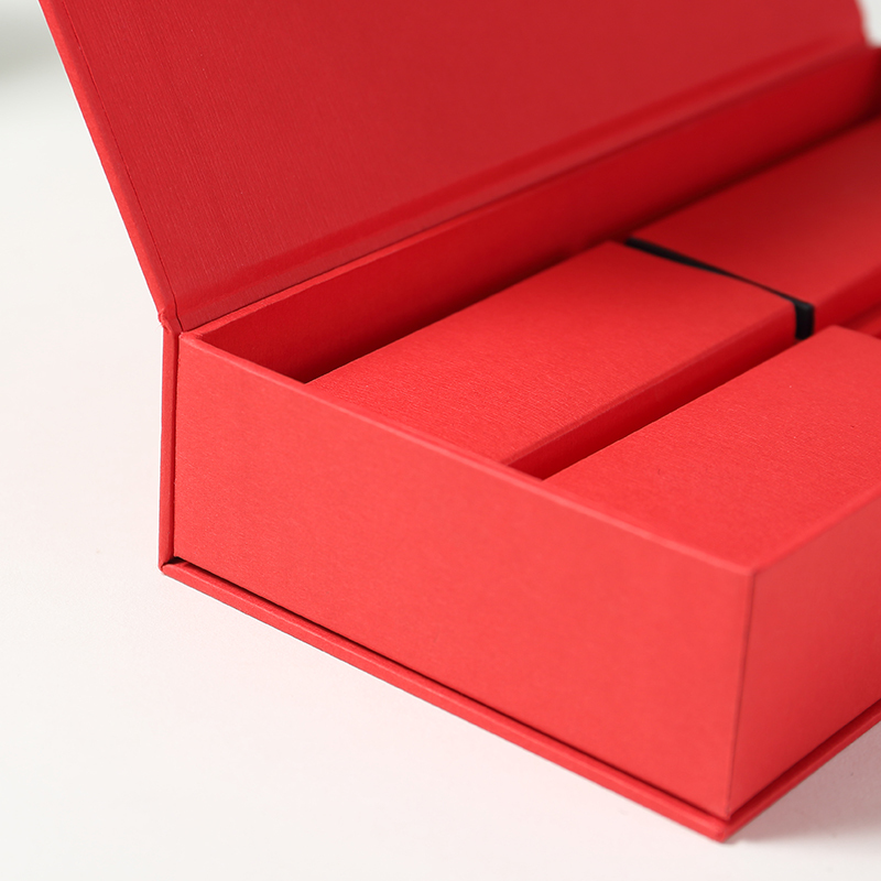 Luxury customs box rigid book shape paper box special elegant cosmetic lipstick paper packaging box for lipstick 